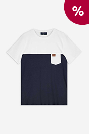 T-Shirt blau weiß