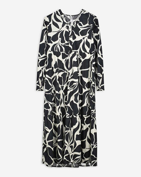 Kleid Muster schwarz